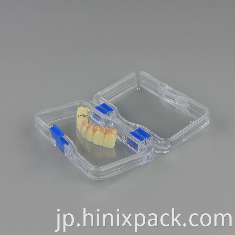 ファクトリー直接販売カスタマイズされたロゴHN-106歯科透明なヒンジ膜ボックス